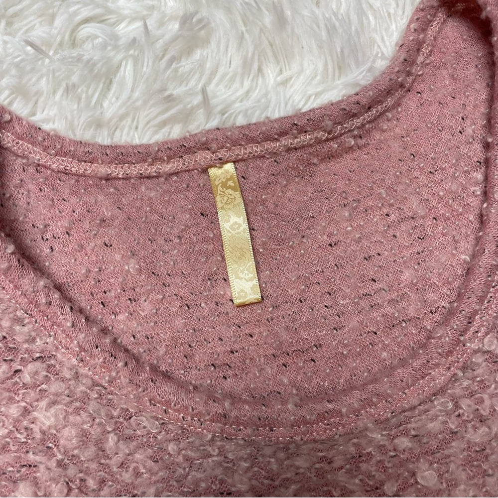 DONATED Like-new Pink Boucle Babydoll Dress - Picture 3 of 4